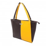 Beau Design Stylish  Brown Color Imported PU Leather  Tote Handbag With For Women's/Ladies/Girls